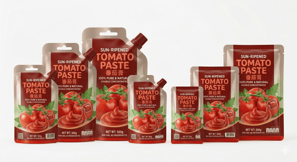 Tomato Paste Pouch Packaging
