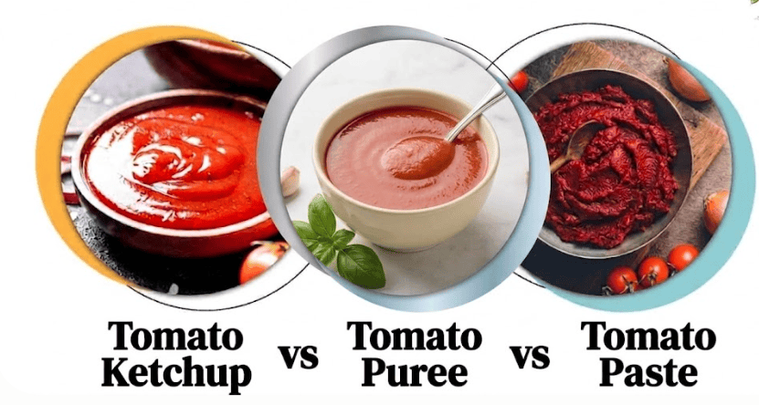 toamto paste vs tomato puree vs ketchup