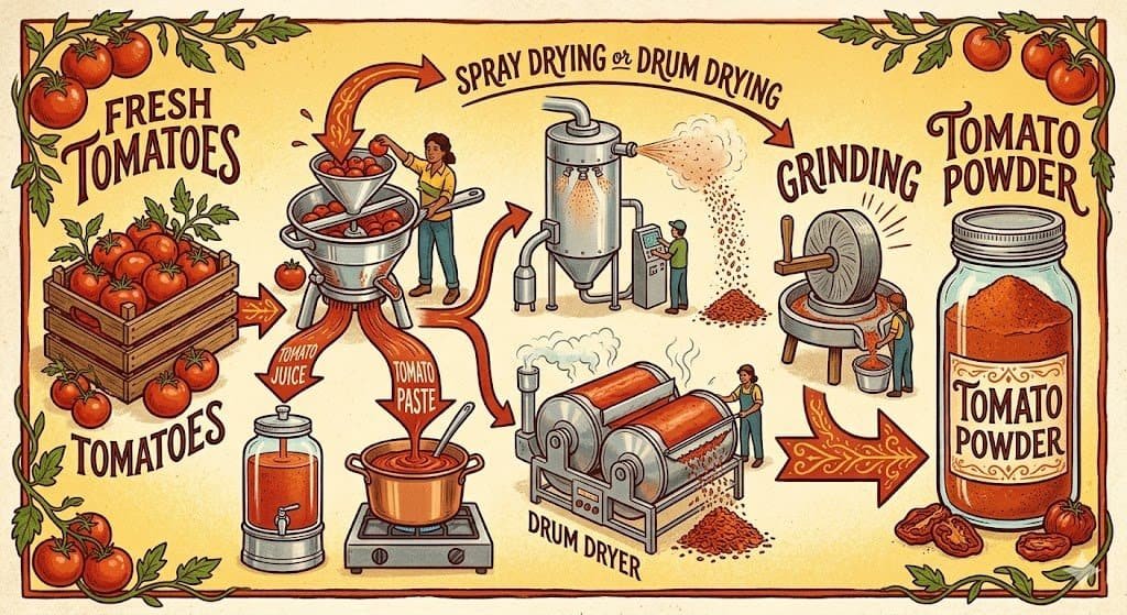 tomato powder made process