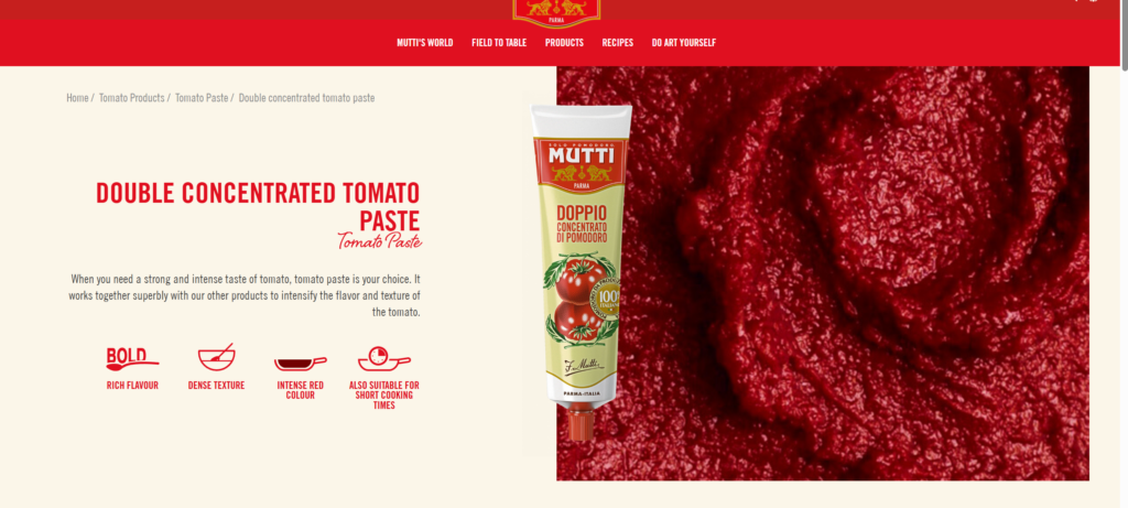 double concentrated tomato paste
